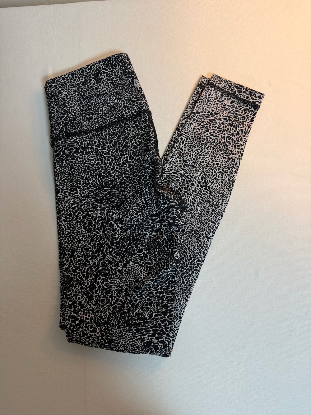 lululemon athletica Black and White Abstract Print Leggings